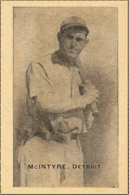 1911 Baseball Bats Hand Cut McIntyre, Detroit # Baseball Card