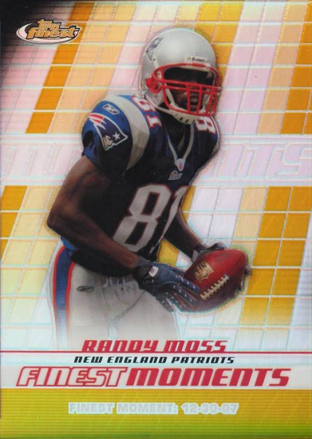 2008 Finest Moments Randy Moss #FM-RM Football Card