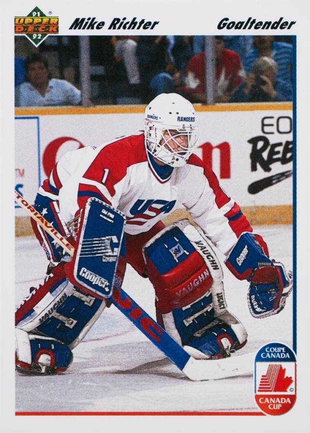 1991 Upper Deck Mike Richter #34 Hockey Card