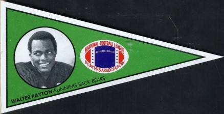 1979 NFLPA Pennant Stickers Walter Payton # Football Card