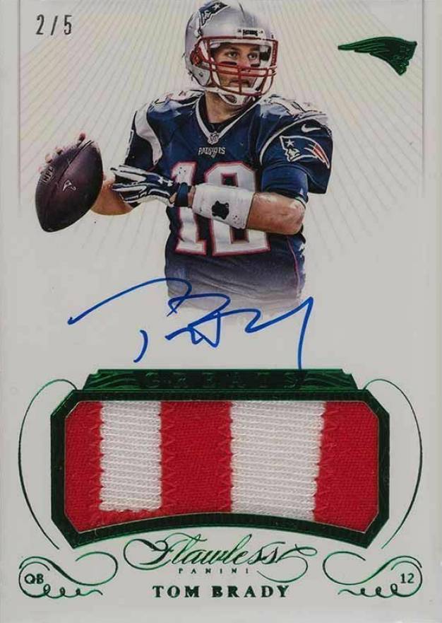 2015 Panini Flawless Greats Patch Autographs Tom Brady #GPATB Football Card