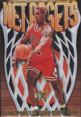 1996 Skybox E-X2000 Net Assets Dennis Rodman #17 Basketball Card