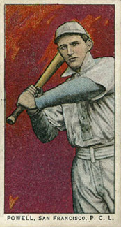 1911 Obak Red Back Powell, San Francisco, P.C.L. # Baseball Card