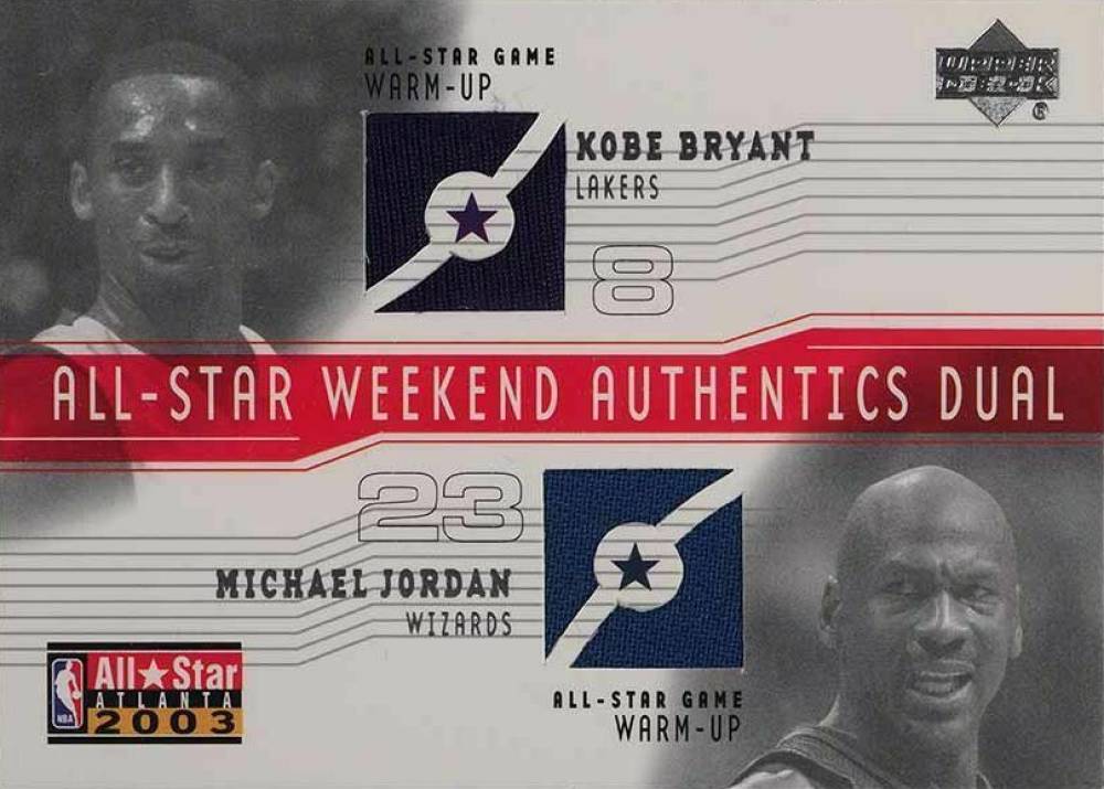 2003 Upper Deck All-Star Weekend Authentics Kobe Bryant/Michael Jordan #KB/MJ Basketball Card