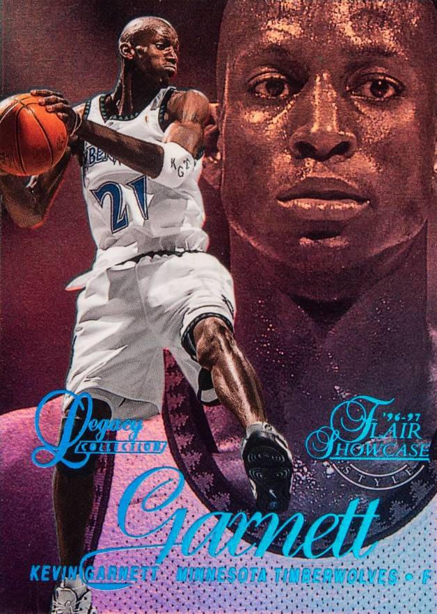 1996 Flair Showcase Legacy Collection Kevin Garnett #21 Basketball Card