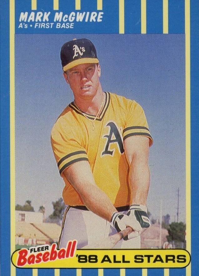 1988 Fleer Baseball All-Stars Mark McGwire #25 Baseball Card