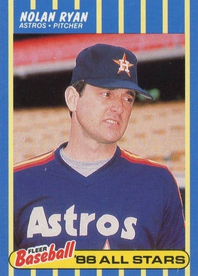 1988 Fleer Baseball All-Stars Nolan Ryan	 #34 Baseball Card