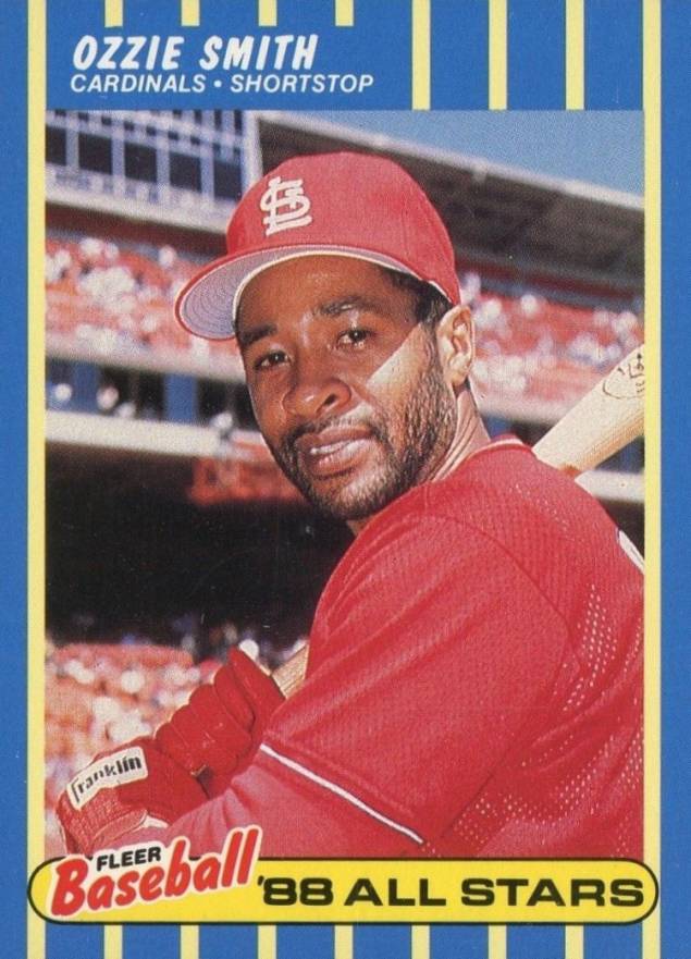 1988 Fleer Baseball All-Stars Ozzie Smith #39 Baseball Card