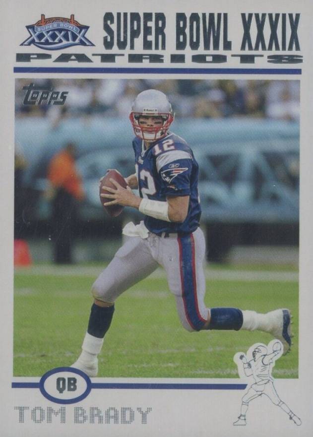 2005 Topps Super Bowl Super Bowl XXXIX Tom Brady #5 Football Card