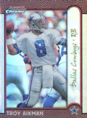 1999 Bowman Chrome Troy Aikman #66 Football Card