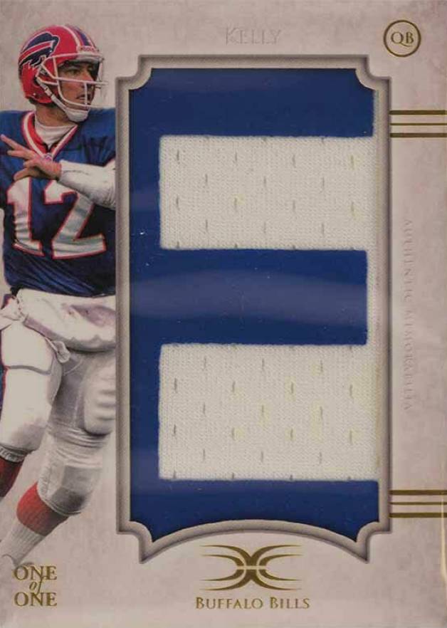 2015 Topps Definitive Veteran Nameplate 1/1 Jim Kelly #VNCJK Football Card