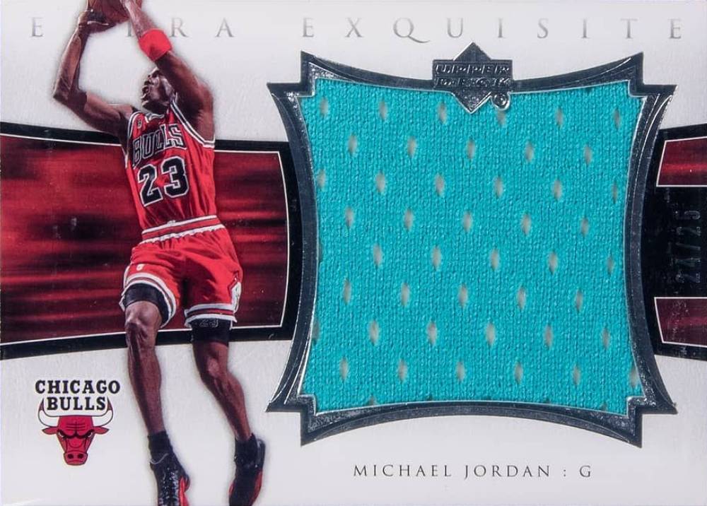2004 Upper Deck Exquisite Collection Extra Exquisite Jerseys Michael Jordan #EE-MJ2 Basketball Card