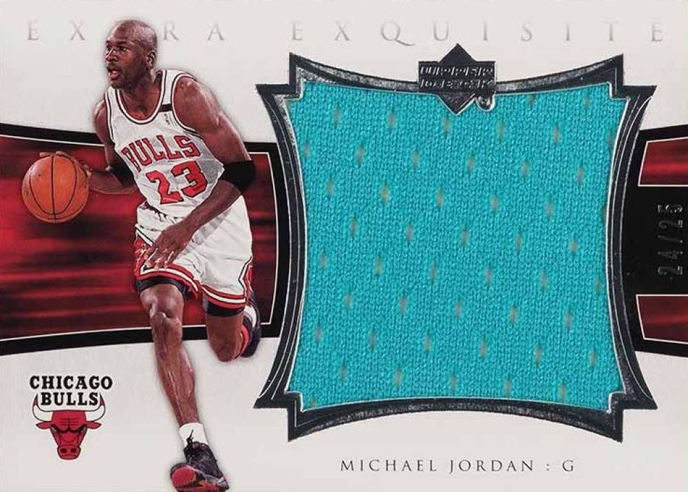 2004 Upper Deck Exquisite Collection Extra Exquisite Jerseys Michael Jordan #EE-MJ1 Basketball Card
