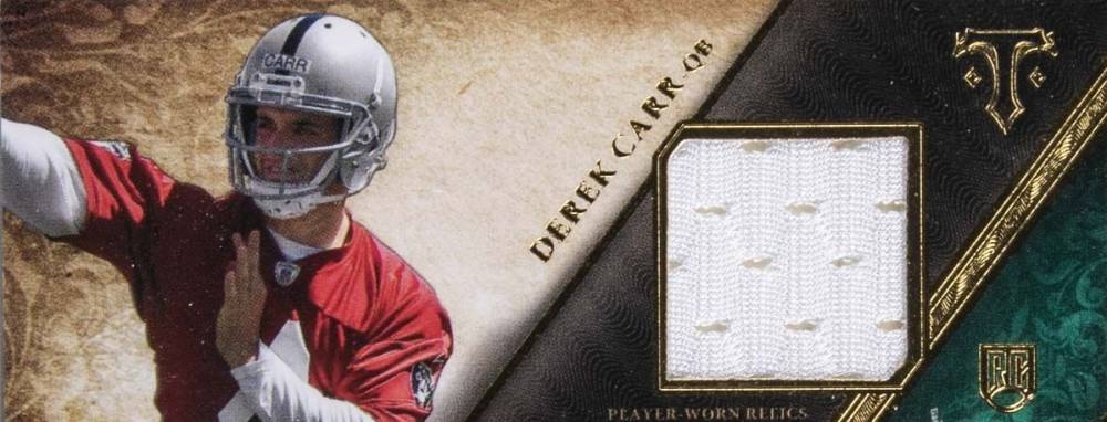 2014 Topps Triple Threads Rookie Autograph Relic Derek Carr #25 Football Card