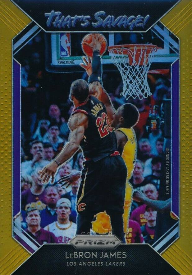 2018 Panini Prizm That's Savage LeBron James #2 Basketball Card