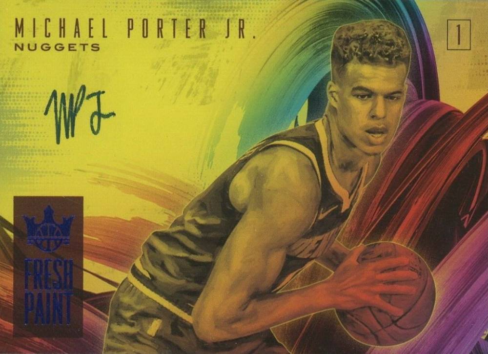 2018 Panini Court Kings Fresh Paint Autographs Michael Porter Jr. #FPMPJ Basketball Card