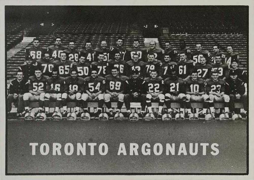 1961 Topps CFL Toronto Argonauts Team #117 Football Card