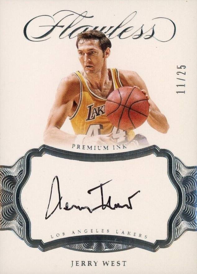 2016 Panini Flawless Premium Ink Jerry West #PI-JWT Basketball Card