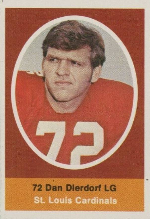 1972 Sunoco Stamps  Dan Dierdorf # Football Card