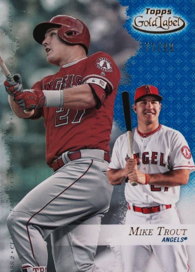 2017 Topps Gold Label Mike Trout #25 Baseball Card