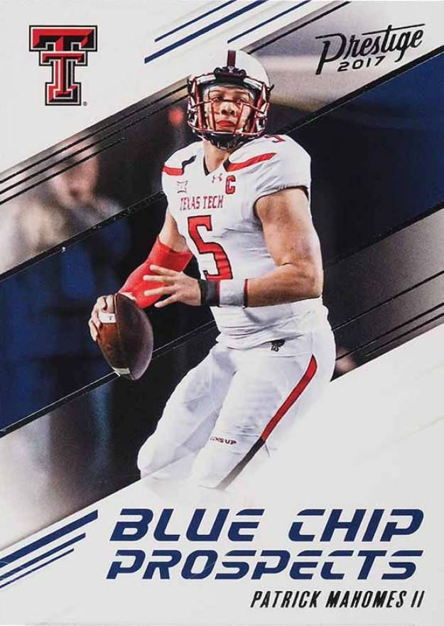 2017 Panini Prestige Blue Chip Prospects Patrick Mahomes II #8 Football Card