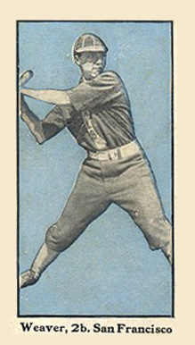 1911 Bishop & Co. P.C.L. Weaver, 2b. San Francisco # Baseball Card