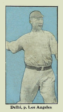 1911 Bishop & Co. P.C.L. Delhi, p., Los Angeles # Baseball Card