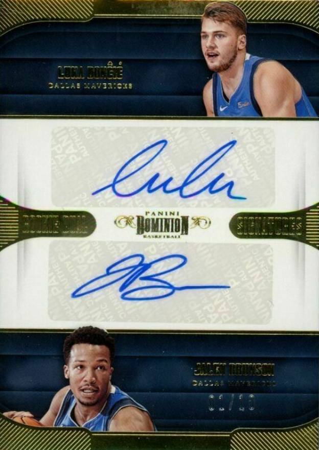 2018 Panini Dominion Rookie Dual Signatures Luka Doncic/Jalen Brunson #RD-LJ Basketball Card