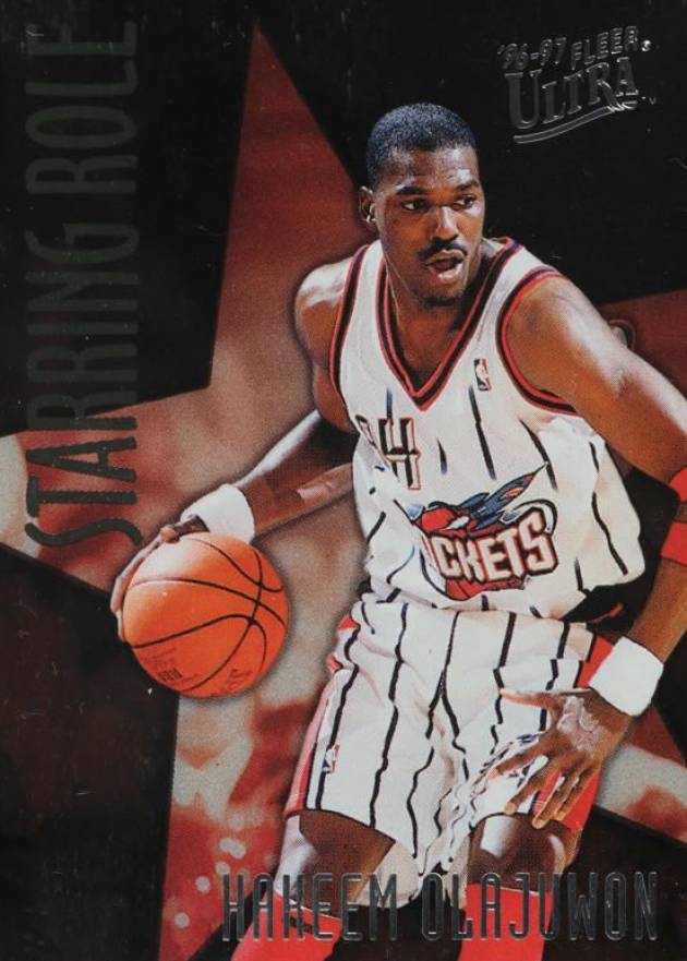 1996 Ultra Starring Role  Hakeem Olajuwon #7 Basketball Card