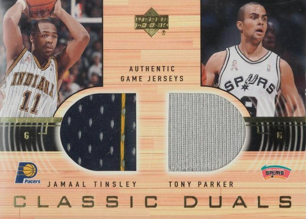 2001 Upper Deck Classic Duals Jamaal Tinsley/Tony Parker #JT/TP Basketball Card