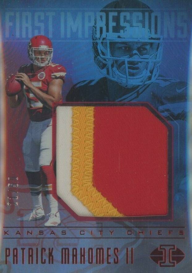 2017 Panini Illusions First Impressions Memorabilia  Patrick Mahomes II #FI-PM Football Card