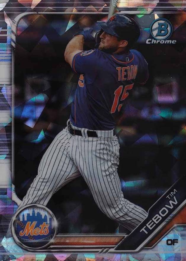 2019 Bowman Draft Chrome Sapphire Edition Tim Tebow #BDC92 Baseball Card