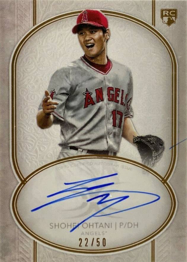 2018 Topps Definitive Rookie Autographs Shohei Ohtani #SO Baseball Card