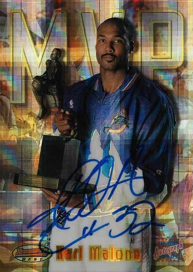 1997 Bowman's Best Certified Autograph Karl Malone #KM Basketball Card