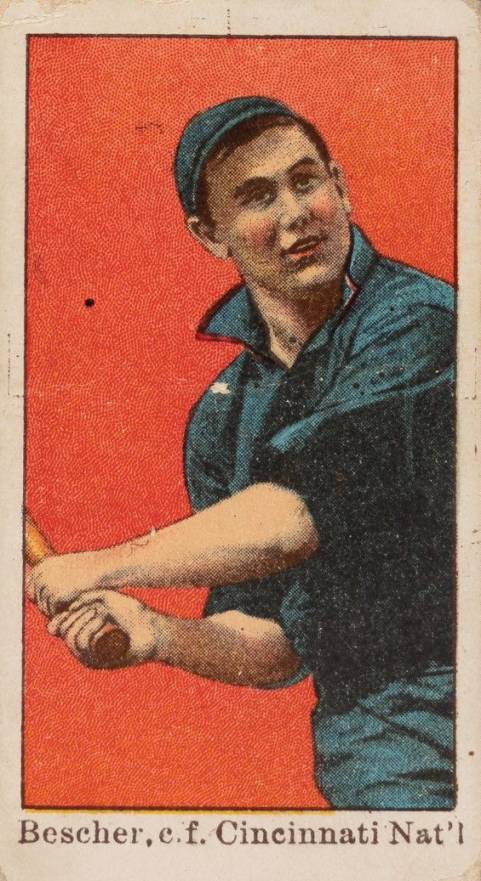 1909 Anonymous "Set of 50" Bescher, c.f. Cincinnati Nat'l. # Baseball Card