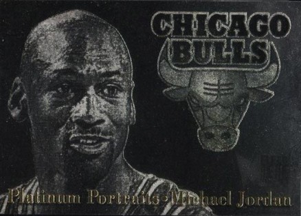 1996 Metal Platinum Portraits Michael Jordan #5 Basketball Card