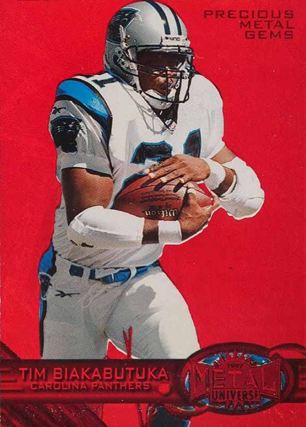 1997 Metal Universe Tim Biakabutuka #4 Football Card