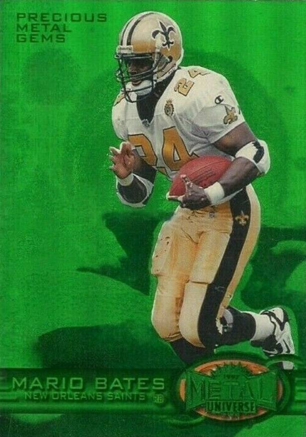 1997 Metal Universe Mario Bates #65 Football Card