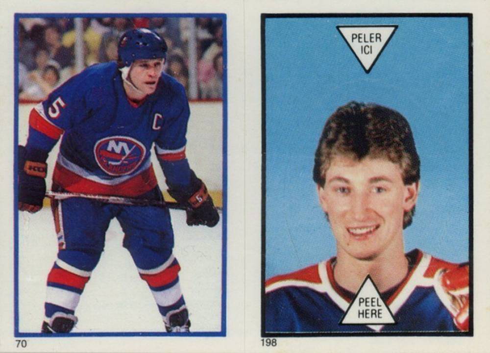 1985 O-Pee-Chee Sticker Potvin/Gretzky #70/198 Hockey Card