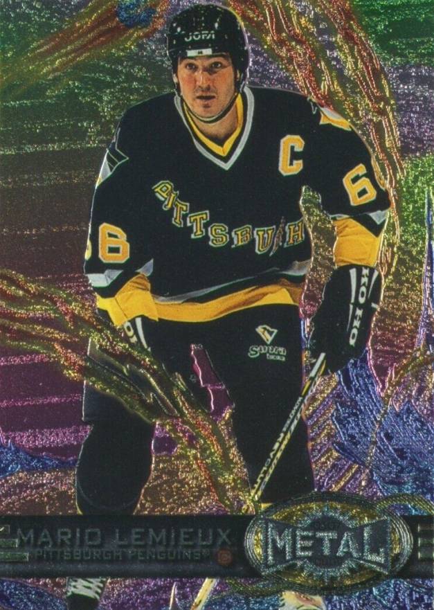 1996 Metal Universe Mario Lemieux #128 Hockey Card