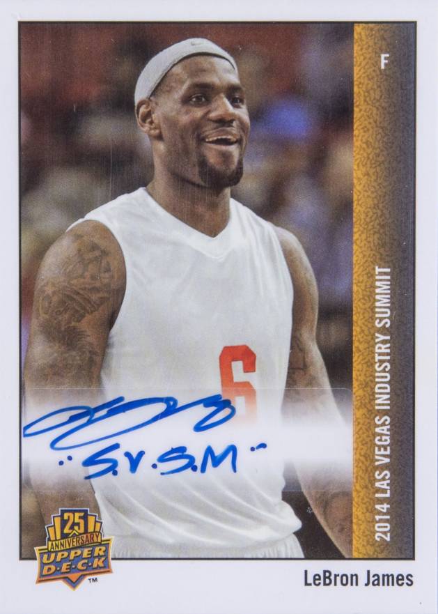 2014 Upper Deck Industry Summit 25th Anniversary Autographs LeBron James #LB Basketball Card