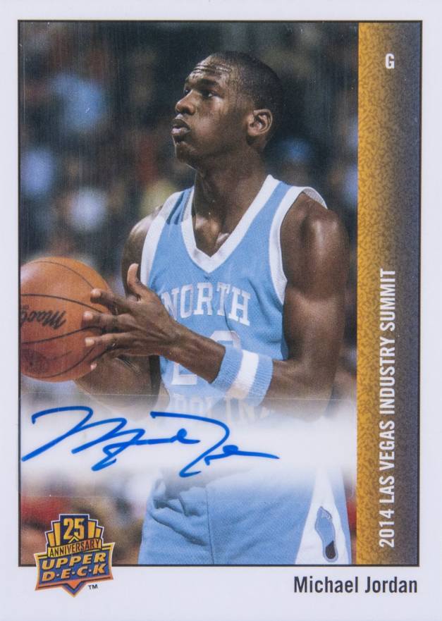 2014 Upper Deck Industry Summit 25th Anniversary Autographs Michael Jordan #MJ Basketball Card