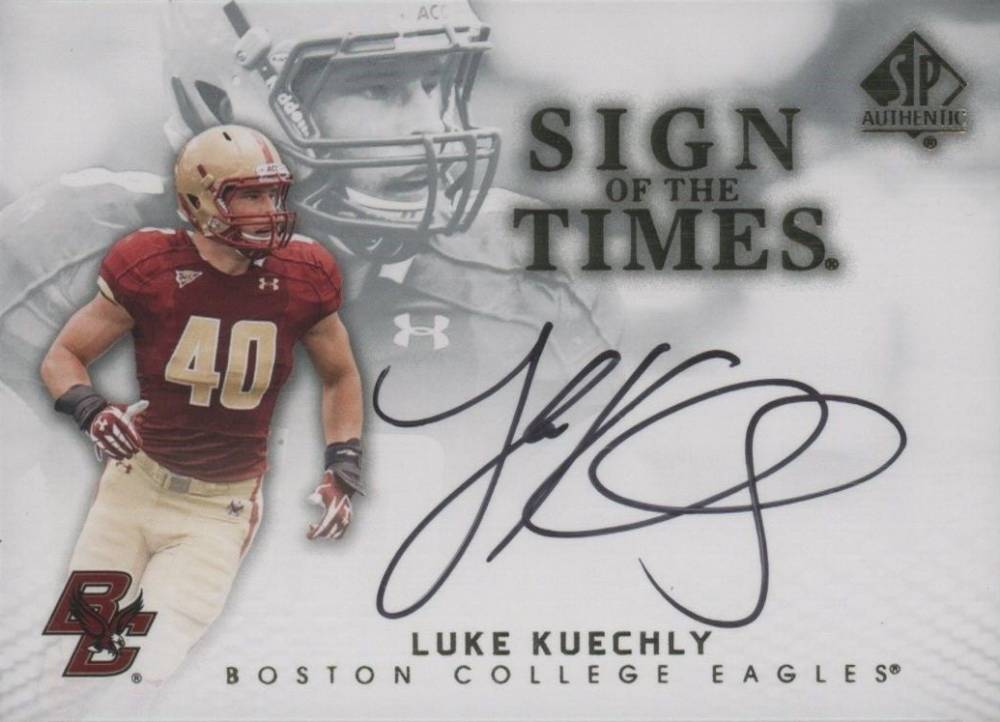 2012 SP Authentic Sign of the Times  Luke Kuechly #ST-LK Football Card