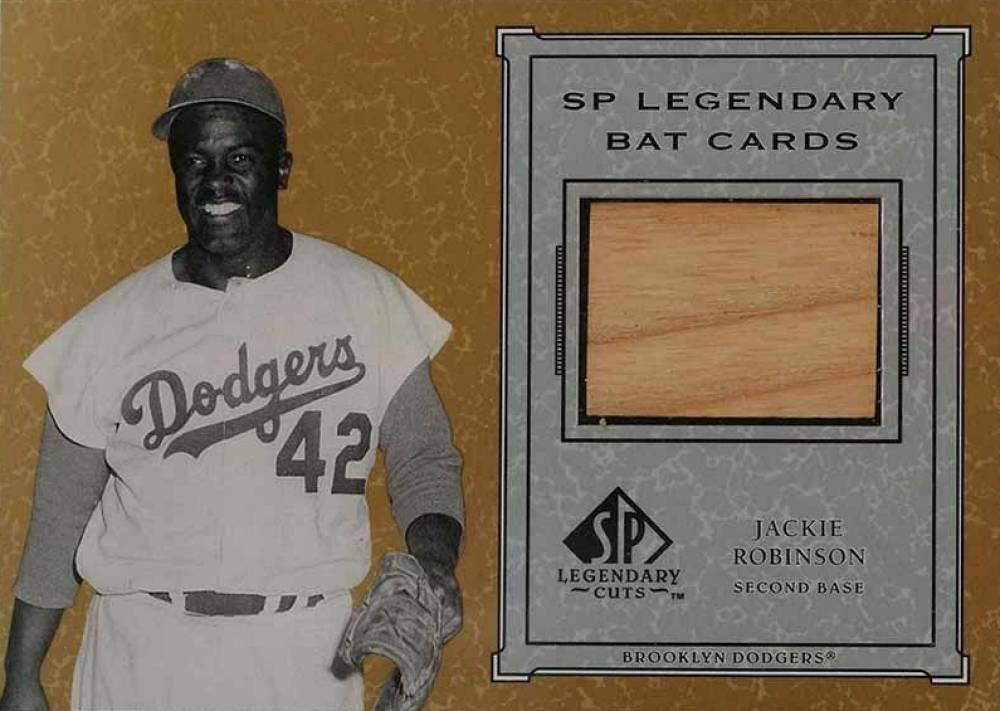 2001 SP Legendary Cuts Bat Cards Jackie Robinson #B-JR Baseball Card