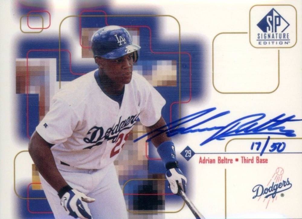 1999 SP Signature Autographs Adrian Beltre #ABe Baseball Card