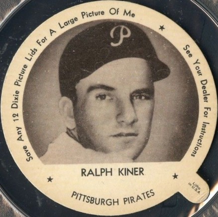 1953 Dixie Lids Ralph Kiner # Baseball Card