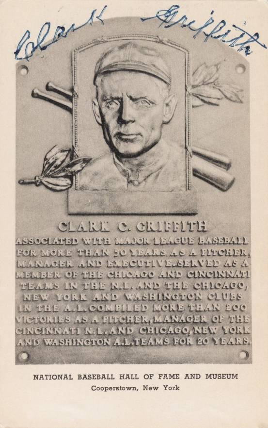 1999 Hall of Fame Autographs Clark Griffith # Baseball Card