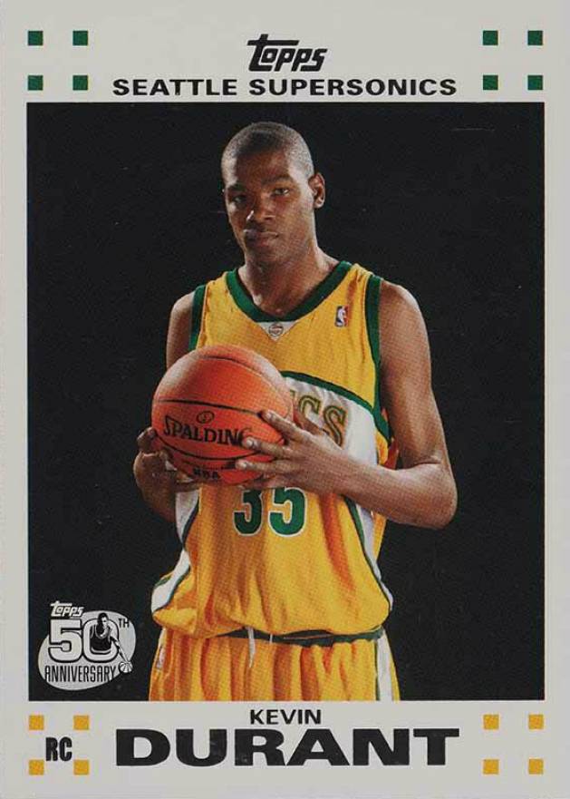 2007 Topps Rookie Card Kevin Durant #2 Basketball Card