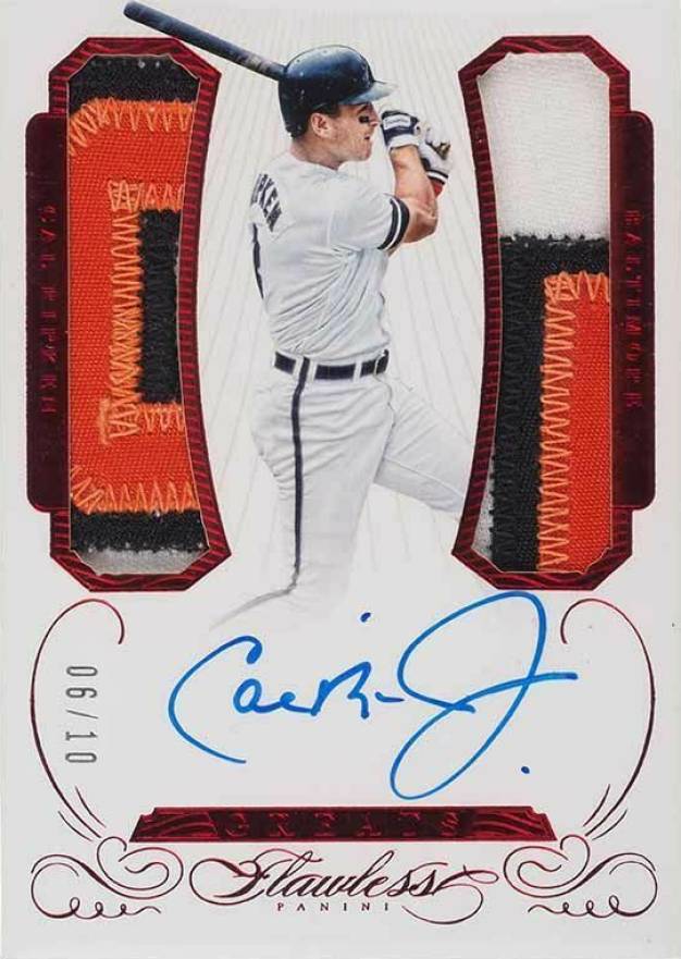 2016 Panini Flawless Greats Dual Memorabilia Autographs Cal Ripken Jr. #GD-CR Baseball Card