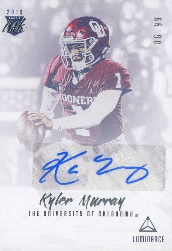 2019 Panini Luminance Rookie Ink Kyler Murray #KM Football Card